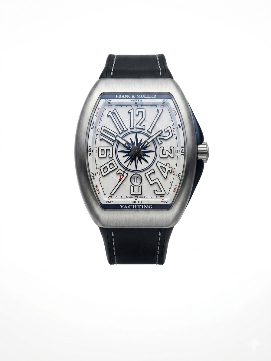 Franck Muller Vanguard Yachting Titanium and Blue Dial Luxury Watch